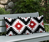 Mansi 2 Sets Indoor/Outdoor Reversible Rectangular Pillow