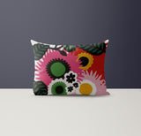 Mars Microsuede Lumbar Throw Pillow in White; Black; Red; Pink; Green - Size 20x14