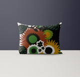Mars Microsuede Lumbar Throw Pillow in White; Black; Brown; Green - Size 20x14