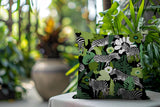 Mati Zebra Reversible Indoor/Outdoor Square Pillow