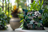 Mati Zebra Reversible Indoor/Outdoor Square Pillow