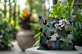 Mati Zebra Reversible Indoor/Outdoor Square Pillow