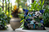 Mati Zebra Reversible Indoor/Outdoor Square Pillow