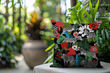 Mati Zebra Reversible Indoor/Outdoor Square Pillow