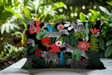 Mati Zebra Reversible Indoor/Outdoor Square Pillow