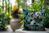 Mati Zebra Reversible Indoor/Outdoor Square Pillow