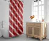 May Shower Curtain in Red and White