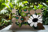 Maya Flower Reversible Indoor/Outdoor Rectangle Pillow