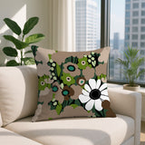 Maya Flower Reversible Indoor/Outdoor Square Pillow