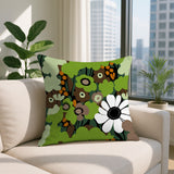 Maya Flower Reversible Indoor/Outdoor Square Pillow