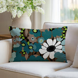 Maya Flower Reversible Indoor/Outdoor Rectangle Pillow