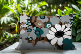 Maya Flower Reversible Indoor/Outdoor Square Pillow