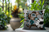 Maya Flower Reversible Indoor/Outdoor Square Pillow
