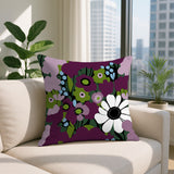 Maya Flower Reversible Indoor/Outdoor Square Pillow