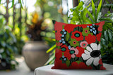 Maya Flower Reversible Indoor/Outdoor Square Pillow