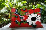 Maya Flower Reversible Indoor/Outdoor Rectangle Pillow