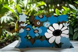 Maya Flower Reversible Indoor/Outdoor Rectangle Pillow