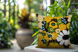 Maya Flower Reversible Indoor/Outdoor Square Pillow