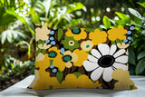 Maya Flower Reversible Indoor/Outdoor Square Pillow