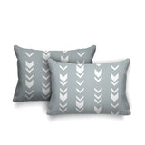 Melba Geometric Reversible Indoor/Outdoor Rectangular Pillow