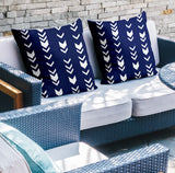Melba Geometric Reversible Indoor/Outdoor Square Pillow
