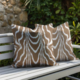 Meli Zebra Print Indoor/Outdoor Reversible Square Pillow