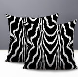Meli Zebra Print Indoor/Outdoor Reversible Square Pillow