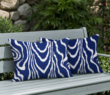 Meli Zebra Print Indoor/Outdoor Reversible Rectangular Pillow