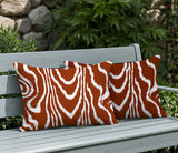Meli Zebra Print Indoor/Outdoor Reversible Rectangular Pillow