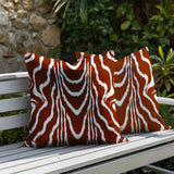 Meli Zebra Print Indoor/Outdoor Reversible Square Pillow