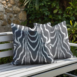 Meli Zebra Print Indoor/Outdoor Reversible Square Pillow