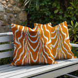 Meli Zebra Print Indoor/Outdoor Reversible Square Pillow