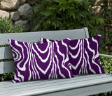 Meli Zebra Print Indoor/Outdoor Reversible Rectangular Pillow