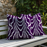Meli Zebra Print Indoor/Outdoor Reversible Square Pillow