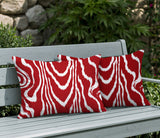 Meli Zebra Print Indoor/Outdoor Reversible Rectangular Pillow