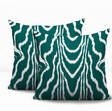 Meli Zebra Print Indoor/Outdoor Reversible Square Pillow
