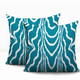 Meli Zebra Print Indoor/Outdoor Reversible Square Pillow