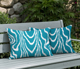 Meli Zebra Print Indoor/Outdoor Reversible Rectangular Pillow