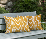 Meli Zebra Print Indoor/Outdoor Reversible Rectangular Pillow