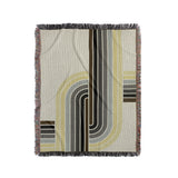 Merna Cotton Blend Blanket Throw in Black, full view