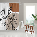 Mia Leaf Floral and Abstract Shower Curtain - view 2