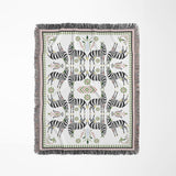 Mida Zebra Cotton Blend Blanket Throw, full view