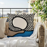 Miera Abstract Reversible Indoor/Outdoor Square Pillow