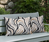 Mila Zebra Print Indoor/Outdoor Reversible Rectangular Pillow