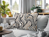 Mila Zebra Print Indoor/Outdoor Reversible Square Pillow