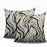 Mila Zebra Print Indoor/Outdoor Reversible Square Pillow