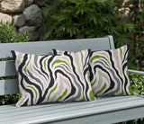 Mila Zebra Print Indoor/Outdoor Reversible Rectangular Pillow