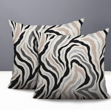 Mila Zebra Print Indoor/Outdoor Reversible Square Pillow