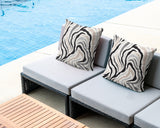 Mila Zebra Print Indoor/Outdoor Reversible Square Pillow