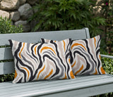 Mila Zebra Print Indoor/Outdoor Reversible Rectangular Pillow